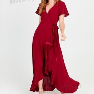 NWT Altar’d State Burgundy Springvale Maxi Dress